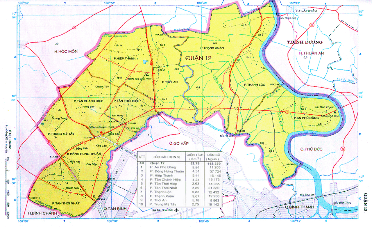 bản đồ quy hoạch quận 12 rộng lớn