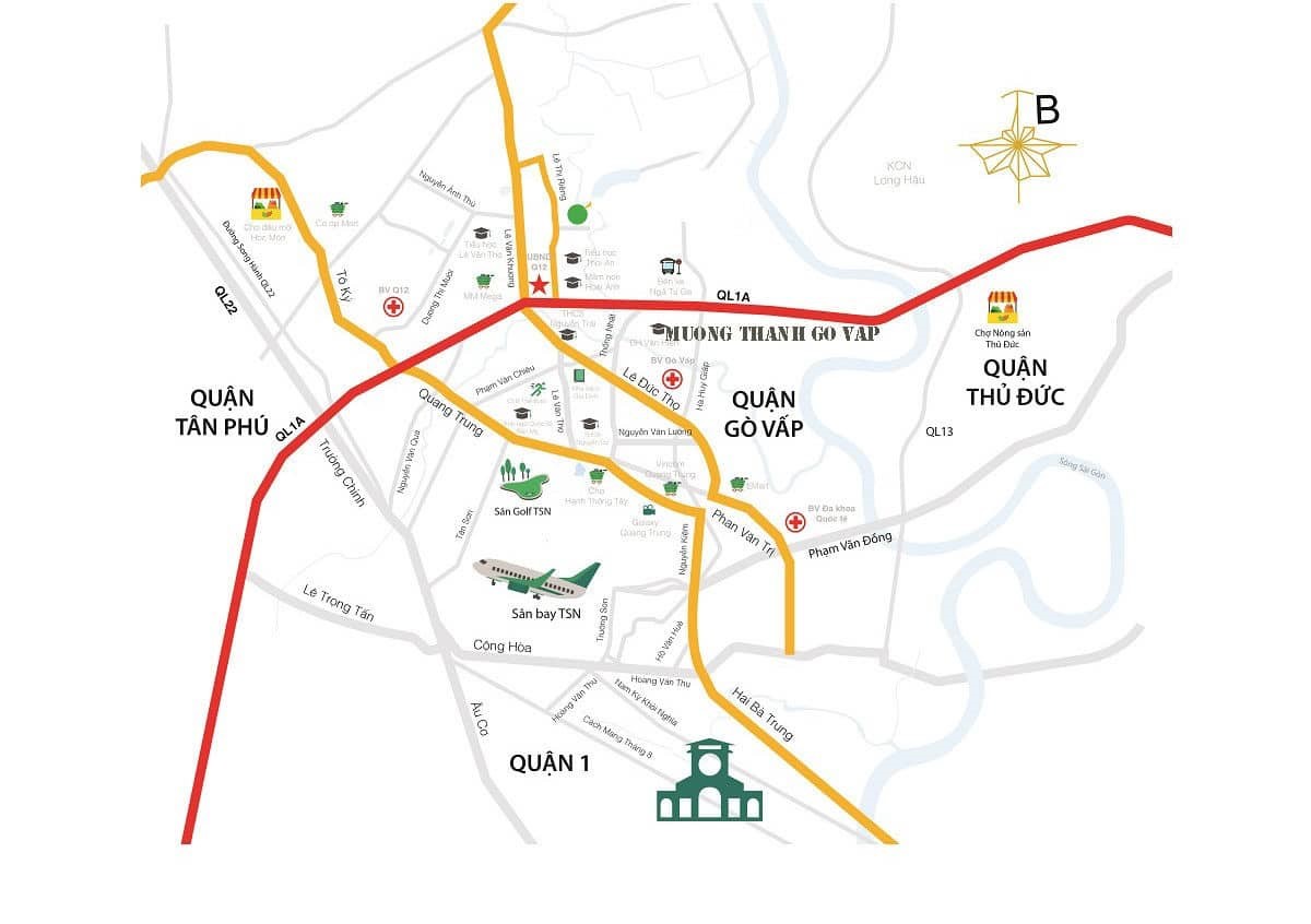 Hệ thống giao thông tiện lợi của dự án Mường Thanh Gò Vấp.