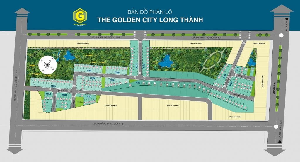 Bản đồ quy hoạch phân lô của dự án The Golden City.-1