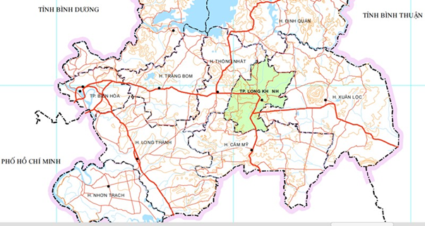 Bản đồ quy hoạch Đồng Nai thành phố Long Khánh