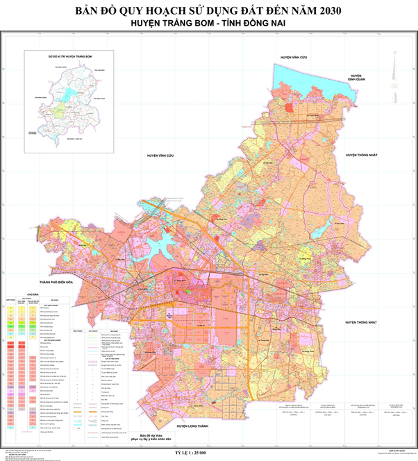Bản đồ quy hoạch Đồng Nai huyện Trảng Bom