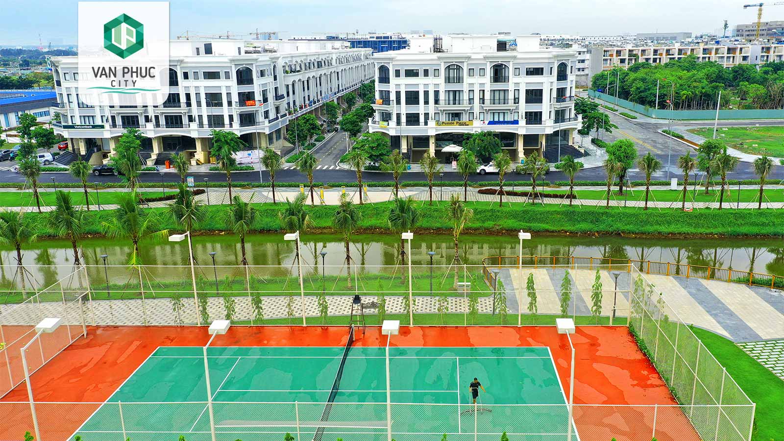 Sân tennis dự án Khu Đô Thị Vạn Phúc City 